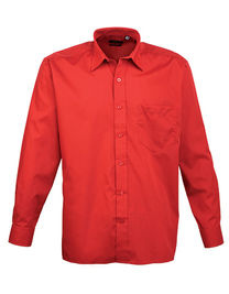 Men´s Poplin Long Sleeve Shirt - PW200 - Premier Workwear