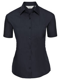Ladies´ Short Sleeve Poly-Cotton Easy Care Poplin Shirt - Z935F - Russell Collection