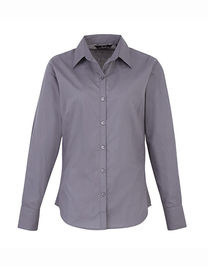 Women´s Poplin Long Sleeve Blouse - PW300 - Premier Workwear
