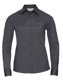 Ladies´ L/S Poly-Cotton Easy Care Poplin Shirt - Z934F - Russell Collection