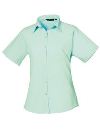 Women´s Poplin Short Sleeve Blouse - PW302 - Premier Workwear