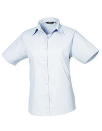 Women´s Poplin Short Sleeve Blouse - PW302 - Premier Workwear