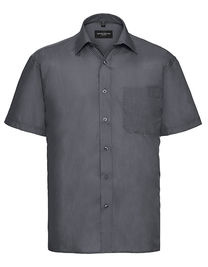 Men´s Short Sleeve Poly-Cotton Easy Care Poplin Shirt - Z935 - Russell Collection