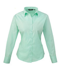 Women´s Poplin Long Sleeve Blouse - PW300 - Premier Workwear