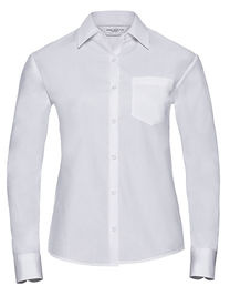 Ladies´ L/S Pure Cotton Easy Care Poplin Shirt - Z936F - Russell Collection