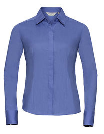 Ladies´ L/S Poly-Cotton Easy Care Fitted Poplin Shirt - Z924F - Russell Collection