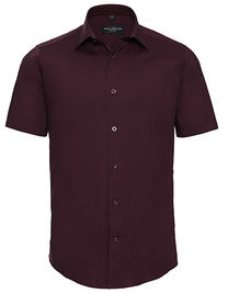 Men´s Short Sleeve Easy Care Fitted Shirt - Z947 - Russell Collection