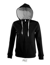 Women´s Contrast Hooded Zip Jacket Soul - L481 - SOL´S
