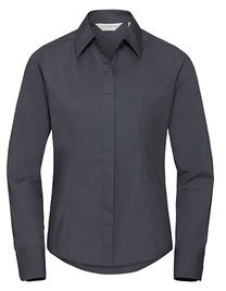 Ladies´ L/S Poly-Cotton Easy Care Fitted Poplin Shirt - Z924F - Russell Collection
