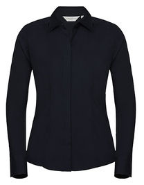 Ladies´ L/S Poly-Cotton Easy Care Fitted Poplin Shirt - Z924F - Russell Collection