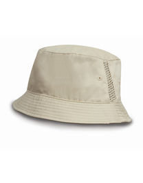 Deluxe Washed Cotton Bucket Hat With Side Mesh Panels - RH45 - Result Headwear