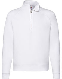 Premium Zip Neck Raglan Sweat - F382 - Fruit of the Loom