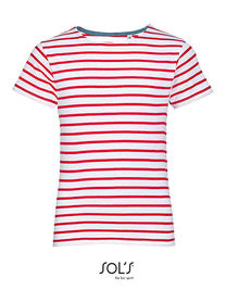 Kids´ Round Neck Striped T-Shirt Miles - L01400 - SOL´S