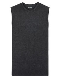 Men's V-Neck Sleeveless Knitted Pullover - Z716 - Russell Collection