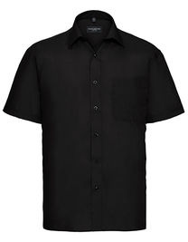 Men´s Short Sleeve Poly-Cotton Easy Care Poplin Shirt - Z935 - Russell Collection
