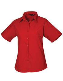 Women´s Poplin Short Sleeve Blouse - PW302 - Premier Workwear