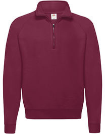 Classic Zip Neck Sweat - F382N - Fruit of the Loom