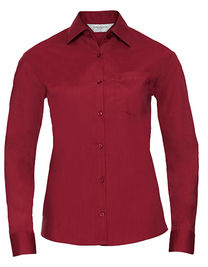Ladies´ L/S Poly-Cotton Easy Care Poplin Shirt - Z934F - Russell Collection
