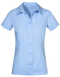 Women´s Poplin Shirt Short Sleeve - E6305 - Promodoro