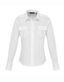 Women´s Long Sleeve Pilot Shirt - PW310 - Premier Workwear
