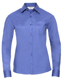Ladies´ L/S Poly-Cotton Easy Care Poplin Shirt - Z934F - Russell Collection