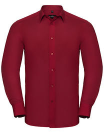 Men´s L/S Poly-Cotton Easy Care Tailored Poplin Shirt - Z924 - Russell Collection