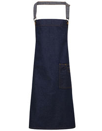 District Waxed Look Denim Bib Apron - PW134 - Premier Workwear